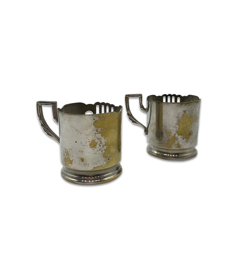 SILVER PLATED TEA GLASS HOLDER