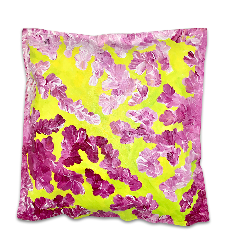 Pink And Yellow Outdoor Cushion
