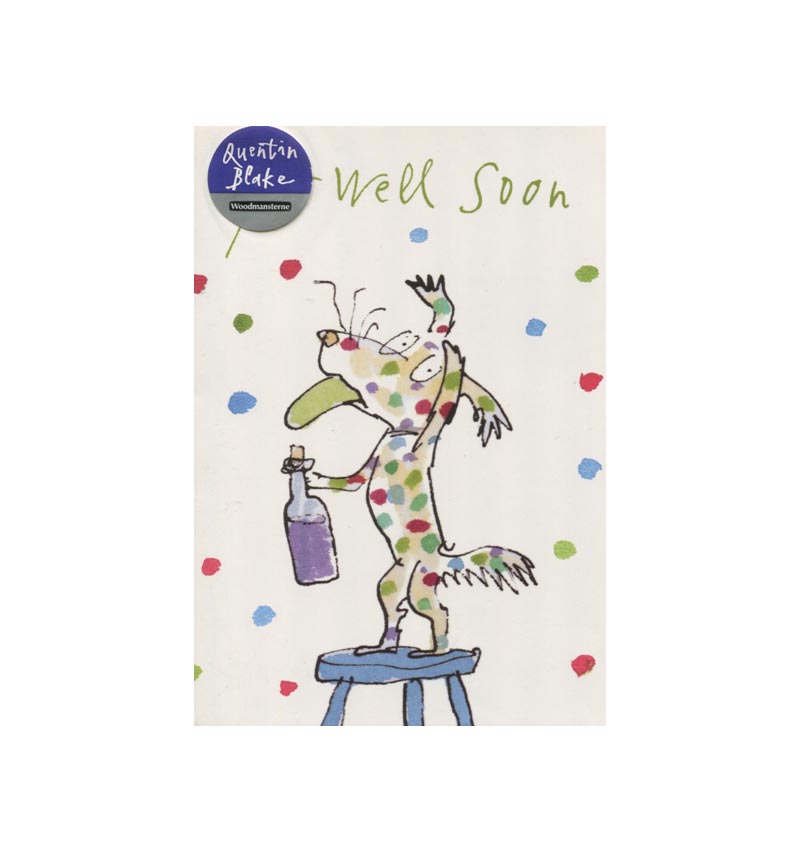 Quentin Blake Cartoon Get Well Soon Card – Spotty Dog – Wearenotashop Quentin Blake Cartoon Get Well Soon Card – Spotty Dog – Wearenotashop
