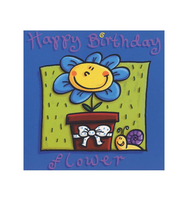 Happy Birthday Flower Cute Cartoon