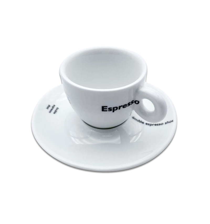 Double Espresso Shot Cup And Saucer