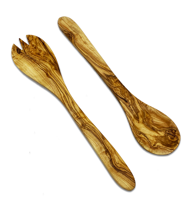 Handmade Olive Wood Salad Servers