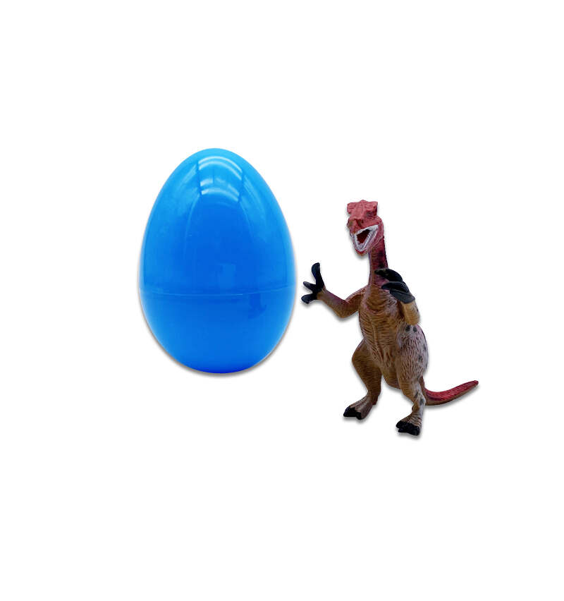Bright Large Plastic Egg With Dinosaur – Blue Egg Containing A Dromaeosaurus Dinosaur