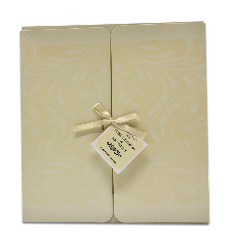 Box Of Six Laura Ashley Drawer Liners Citrus Blossom And Nectarine