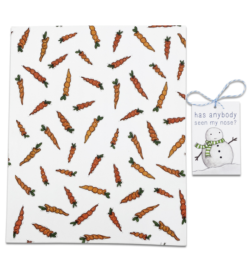 Children’s Christmas Wrapping Paper With Matching Gift Tag The
