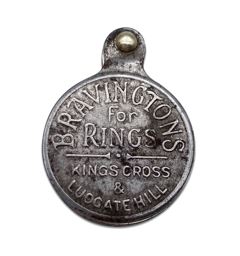 Rare Victorian / Edwardian Jewellery Ring Sizer Stamped ‘Bravingtons