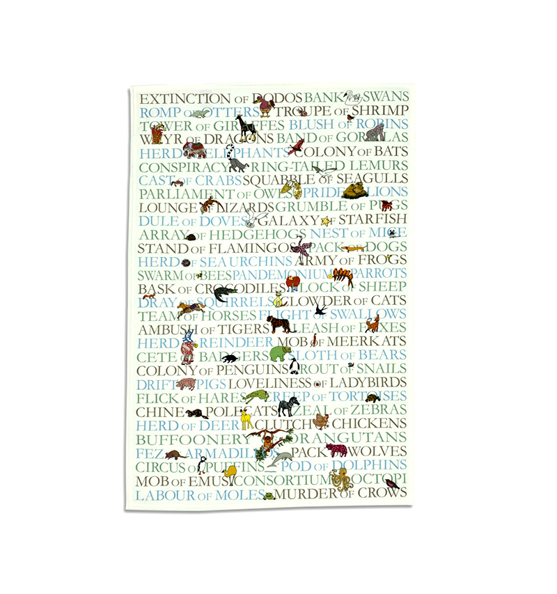 Collective Nouns Tea Towel