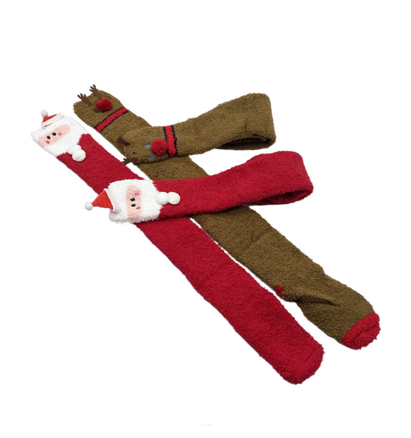 Pair Of Long Over The Knee Cosy Christmas Socks