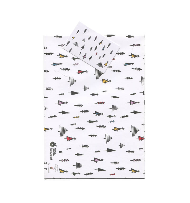 Single Sheet Of Luxury Christmas Gift Wrapping Paper With Matching Tags