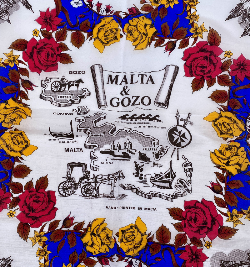 Cendrier Souvenir Vintage Malte Gozo En Céramique Noire