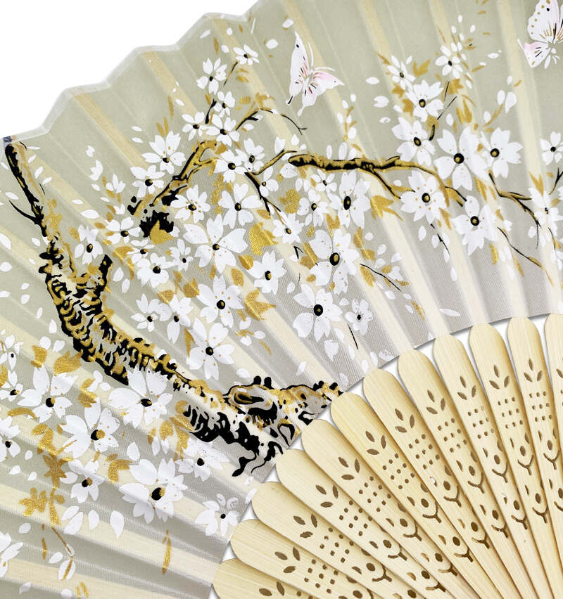 Handpainted Traditonal Chinese Folding Hand Fan--plum Blossom,sumi-e